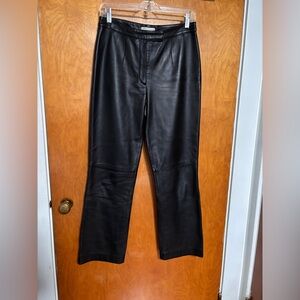 Lord & Taylor Leather Pants Black Size 8 Petite
